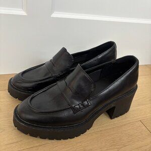 Black Platform Loafers - Women's 8.5